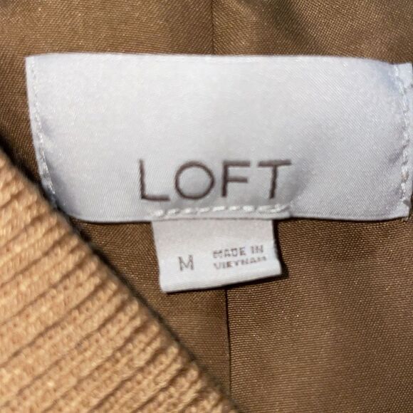 LOFT Womens Plaid Wool Bomber Jacket - Picture 2 of 6